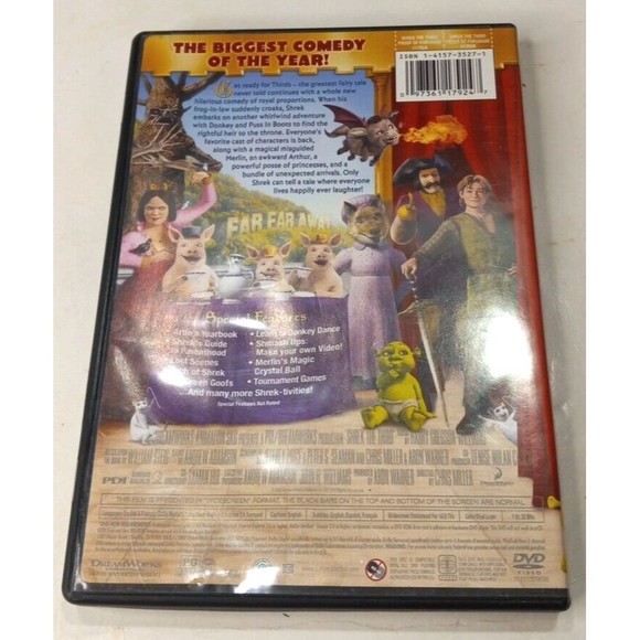 Shrek the Third (DVD, 2007) Widescreen Edition - Picture 2 of 4